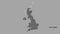 North West location. United Kingdom. Bilevel map