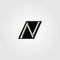 The North West Logo is in a simple letter N and W and wrapped by parallelogram black background.