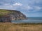 The North Yorkshire coast from the Cleveland Way near Cowbar, Staithes, UK