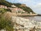 North Yorkshire Coast with cottages on an hill