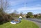 NORTHAM, NORTH DEVON, ENGLAND - APRIL 7 2020: The entrance to the district of Northam, with floral arrangement in boat