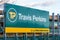 Northampton UK January 04, 2018: Travis Perkins Timber Supplier logo sign in Sixfields Industrial Park