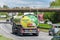 Northampton, UK - May 10th 2019: british petroleum tanker lorry truck on uk motorway in fast motion