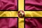 Northamptonshire colorful waving and closeup flag illustration