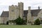 Northamptonshire, U.K July 21, 2020 - Rockingham Estate, Castle, old buidings with summer gardens