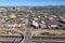 Northbound aerial view looking north up Seventh Street From Interstate Ten