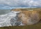 Northcott Mouth beach north of Bude North Cornwall England UK with waves