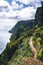 Northeast of the island of Sao Miguel in the Azores. Viewpoint of Ponta do Sossego. Amazingly point of interest in a