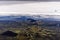 Northeastern part of Lakagigar volcanic fissure as seen from Laki volcano in the direction of Vatnajokull glassier in South of