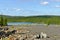 Northern blue Lake near old abandoned mine