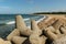 Northern Breakwater built as crucial part of Liepaja fortress and military port,Latvia.Favourite spot to watch sunset and fishing