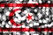 Northern Cyprus abstract blurry bokeh flag. Christmas, New Year and National day concept flag