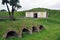 Northern Gate of the Brest Fortress. Entrance to the Brest Hero-Fortress Inscription in Russian Hero-Fortress