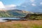 Northern Ireland. Coast and ruin of Red Bay Castle