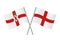 Northern Ireland and England crossed flags