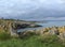 Northern Ireland`s Belfast lough and the derelict viewing shelter at Orlock Point on the Co Down shoreline viewed in late