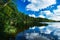 Northern lake in a forest