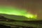 Northern light aurora borealis in clear sky night in iceland.natural landscape of light phenomenon in iceland