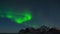 Northern lights aurora borealis over the mountains in Lofoten islands, Norway. Night winter landscape,Time-lapse video
