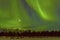 Northern Lights, Aurora borealis, over snowscape