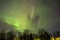 Northern Lights, Aurora borealis, over snowscape