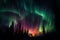 Northern Lights backdrop, a couples captivating celestial rendezvous