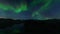 Northern lights on blue background. Northern landscape. Night colorful landscape. Nature landscape. Tromso, norway