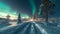 Northern Lights on cloud looking gorgeous from ice road