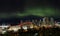 Northern Lights Dancing Over Calgary`s Night Sky