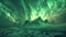 Northern lights dancing over a desert, magical and mystical natu