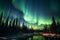 Northern Lights illuminating the night sky over Alaska, capturing the mystical and captivating beauty of this natural phenomenon.