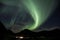 The Northern lights over Haukland beach