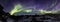 Northern Lights panoramic Arctic scene
