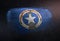 Northern Mariana Islands Flag Made of Metallic Brush Paint on Gr