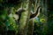 Northern tamandua, Tamandua mexicana, wild anteater in the nature forest habitat, Corcovado NP, Costa Rica. Wildlife scene from