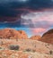 Northern Territory, Australia. Shapes of outback mountains and a