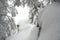 Northern Velebit National park covered with snow.