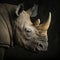 Northern white rhino portrait