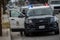 Northridge, California / USA - LAPD Ford Police Interceptor SUVs at an assault investigation in Northridge,