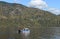 The NorthSilver PRO 745 Cabin boat of the transport police is patrolling the waters of Lake Teletskoye. Altai Republic