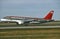 Northwest Airlines Airbus A320 landing at Minneapolis after a flight from Miami `1995