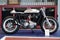 Norton brand logo retro chrome motorcycle and sign text on silver racing tank fuel of