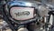 Norton brand logo retro chrome motorcycle and sign text on silver tank fuel of vintage