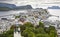 Norway. Aerial european rural city view. Alesund. Kniven viewpoint. Travel