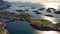 Norway, Aerial View, Henningsvaer, Lofoten, Football Stadium, Nordland, Norwegian Sea
