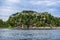 Norway coast with charming cottages in the background, summer, s