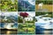 Norway, collage. Natural landscapes, fjords
