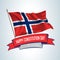 Norway constitution day greeting card, banner, square vector illustration
