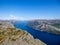 Norway - Endless view on Lysefjorden seen from Preikestolen