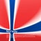 Norway flag background. Blurred pattern in the colors of the Norwegian flag. National poster, banner of norway. Vector